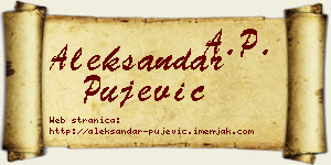 Aleksandar Pujević vizit kartica